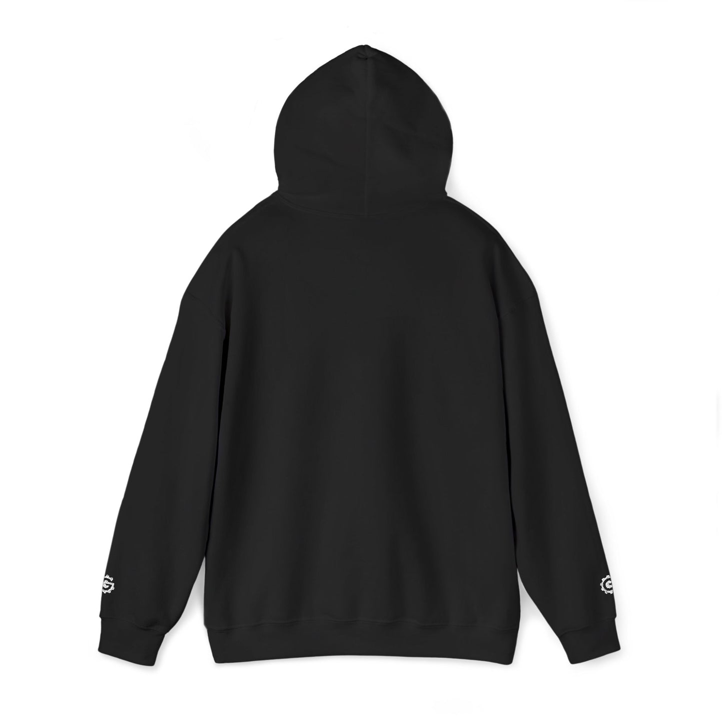 One Gear Short of Normal Hoodie — Sleeve Embroidered Pullover