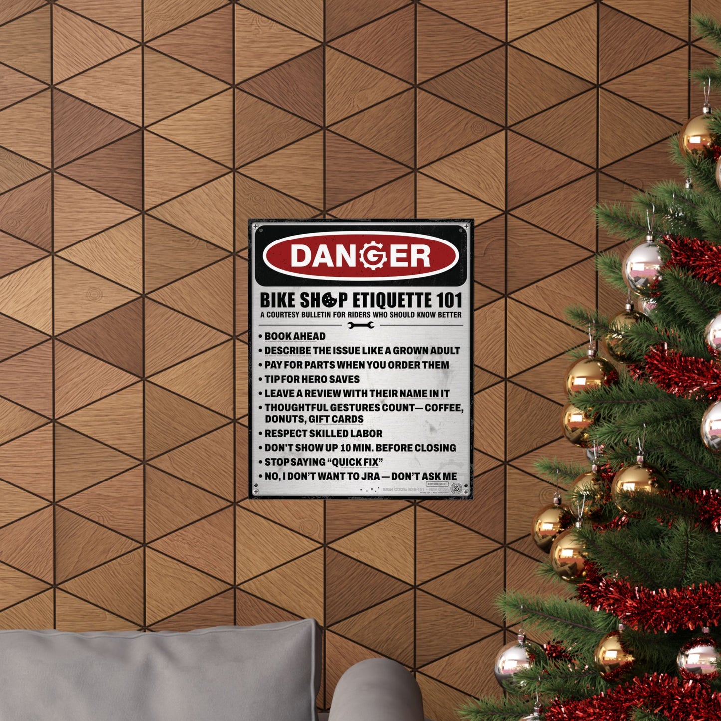 US Safety Sign Edition (Q1) — Bike Shop Etiquette 101