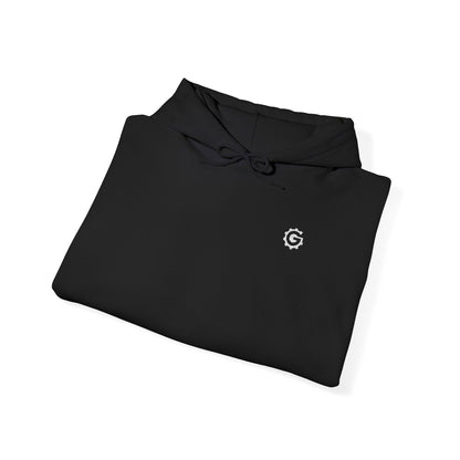 One Gear Short of Normal Hoodie — Sleeve Embroidered Pullover
