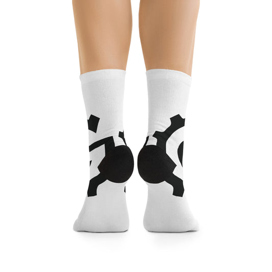 Gear Logo Crew Socks — Recycled Polyester Comfort