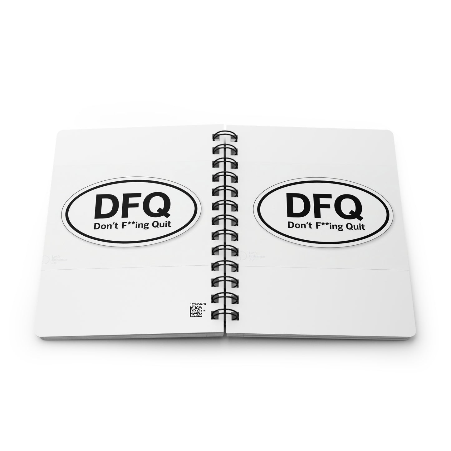 DFQ "Don't F**ing Quit" Spiral Journal — Motivational Notebook for Persistence & Goal Tracking